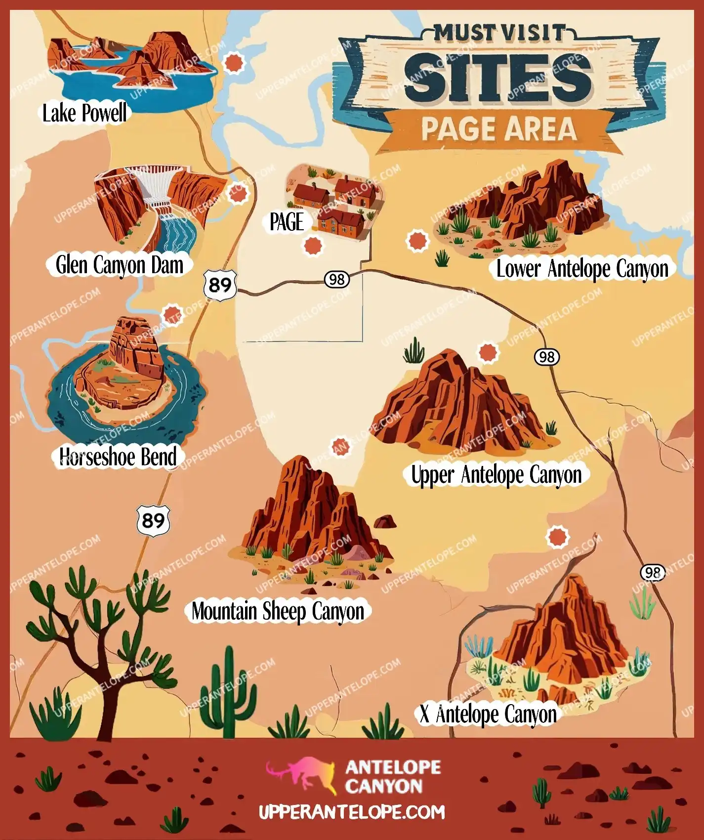 Antelope Canyon Local Map