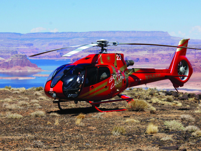 EcoStar Helicopter Landing on Tower Butte with flyover Horseshoe Bend (45-50 minute tour), Depart from Page