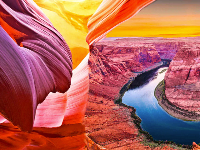 Upper or Lower Antelope Canyon & Glen Canyon Dam and Horseshoe Bend Tour from Page